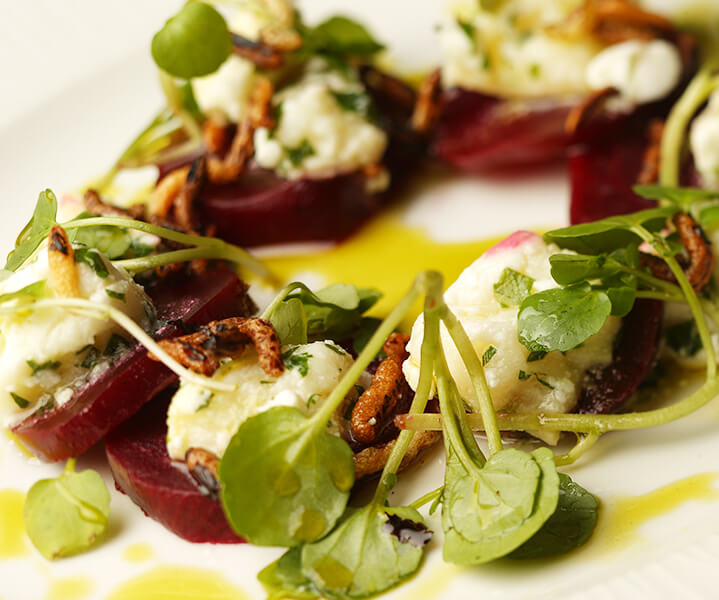 A colourful vegetarian meal.